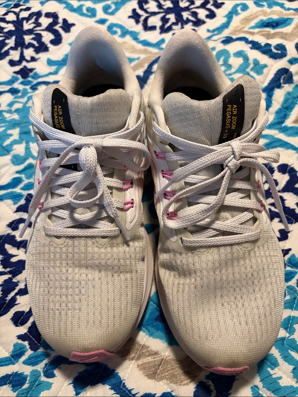 Nike Women’s Running Sneakers in White with Pink Accents
